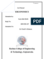 Ergonomics Lab Manual