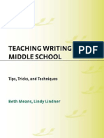 Teaching Writing in Middle School Tips Tricks and Techniques