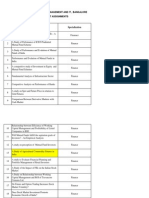 Dayananda Sagar College of Management and It, Bangalore Iv Sem Mba Project Assignments