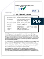 ETV Joint Verification Statement: U.S. Environmental Protection Agency