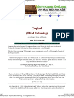 Muttaqun OnLine - Taqleed (Blind Following) - According To Quran and Sunnah