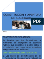 Constitucion y Apertura de Sociedades