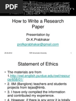 How To Write A Research Paper