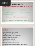 Bioisosterism and Isosterism by Swapnil Ratnakar Bhalerao