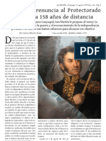 Asunción y Renuncia Al Protectorado Del Perú A 158 Años de Distancia