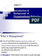 Introduction & Background Of: Organizational Behavior