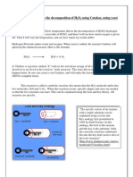 The Decomposition of H2O2 Using Catalase