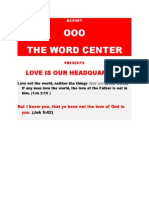 OOO The Word Center: Love Is Our Headquarters