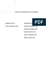 Project Report On Corporate Tax Plannin1