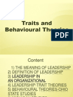 Traits and Behavioural Theories