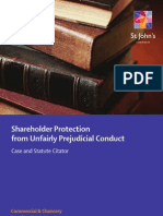 Shareholder Protection From Unfairly Prejudicial Conduct: Case and Statute Citator