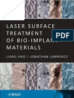 Laser Surface Treatment of Bio-Implant Materials