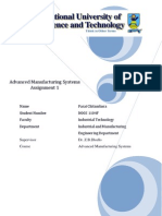 Advanced Manufacturing Systems Assignment 1 Farai