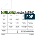 Elem Breakfast Menu April 12