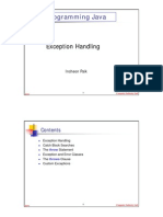 Programming Java: Exception Handling