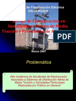 Riesgo de Electrocucion en Instalaciones Aereas de Media Tension y Prevencion de Accidentes