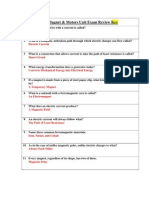 Magnet Motor Unit Exam Review Key