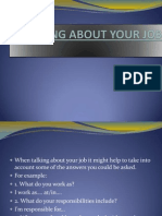 Talking About Your Job