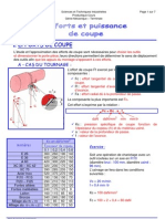 Efforts Et Puisance de Coupe