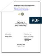 Activity Based Costing Project