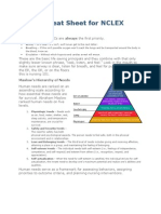 NCLEX Cheat Sheet