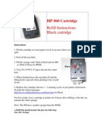 HP #60 Cartridge: Refill Instructions Black Cartridge