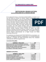 Acta de Somos Peru - Organo Electoral