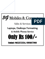 Mobiles & Computers: Sales & Services Laptops, Desktops Formatting