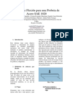 Ensayo de Flexión para Una Probeta de Acero SAE 1020