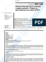 NBR 14486 - Sistemas Enterrados para Conducao de Esgoto Sanitario - Projeto de Redes Coletoras Co