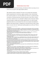 Revelation Received For The First Presidency of The Mormon Church Concerning Errors in Doctrine. Received April 8, 2012, Baja California, Mexico