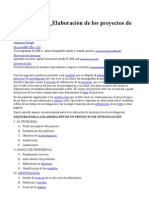 Elaboración de Los Proyectos de Investigación