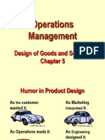 Operations Management: Design of Goods and Services