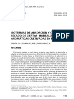 Isotermas de Secado