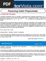 Factoring Cubic Polynomials