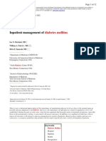 Inpatient Management of Diabetes Mellitus