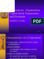 Corporations: Organization, Capital Stock Transactions, and Dividends