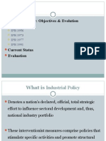 Structure: Industrial Policy: Objectives & Evolution