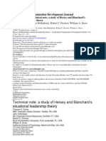 Technical Note: A Study of Hersey and Blanchard's Situational Leadership Theory