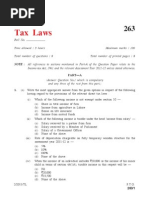 Tax Laws: NOTE: All References To Sections Mentioned in Part-A of The Question Paper Relate To The