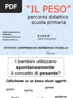 Il Peso - Percorso Didattico - Classe 4a