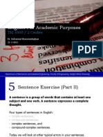 English - 5 Sentence Exercise II