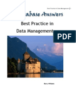 Best Practice in Data Management