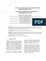 Obtención de Aceite Esencial de Rosas Por Hidrodestilación (Final)