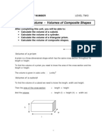 Area and Volume - Volumes of Composite Shapes