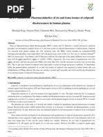 HPLC Method For Pharmacokinetics of Cis and Trans Isomer of Cefprozil Diastereomers in Human Plasma