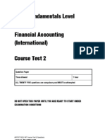 ACCA Fundamentals Level Paper F3 Financial Accounting (International) Course Test 2