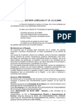 Acta Reunión Ampliada de Reajuste.