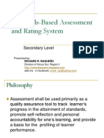 Standards-Based Assessment and Rating System: Secondary Level