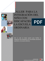 Taller para La Integración Del Niño Con Discapacidad